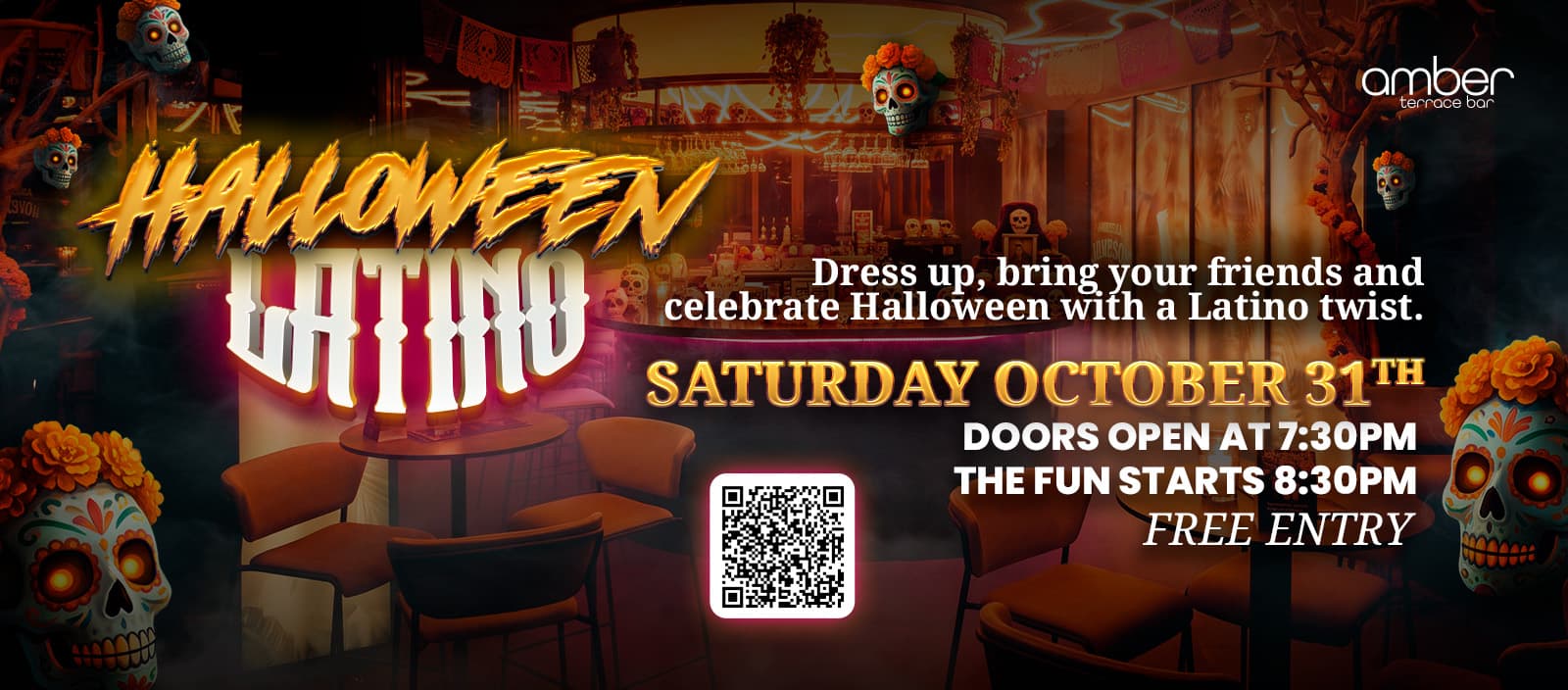 Halloween Latino Night at Amber Terrace Bar
